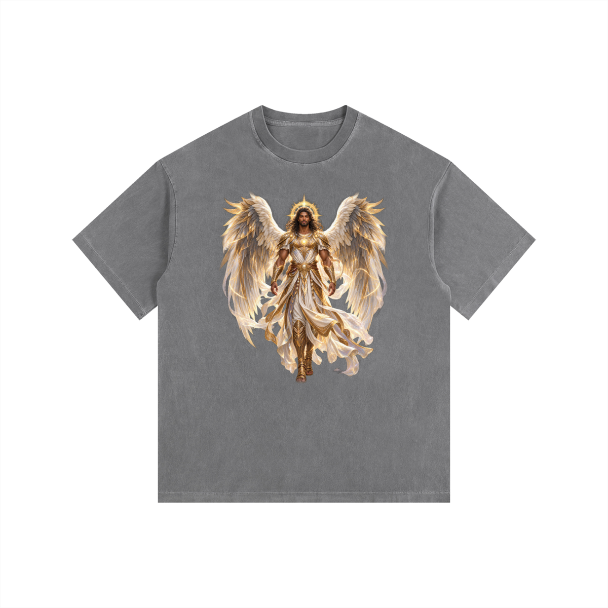 Jubilore "Powers" Vintage Washed Oversized Cotton T-Shirt