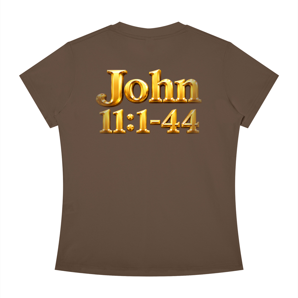 Jubiloré “Jesus Resurrects Lazarus” Women's Slim Fit Crewneck T-Shirt