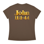 Jubiloré “Jesus Resurrects Lazarus” Women's Slim Fit Crewneck T-Shirt