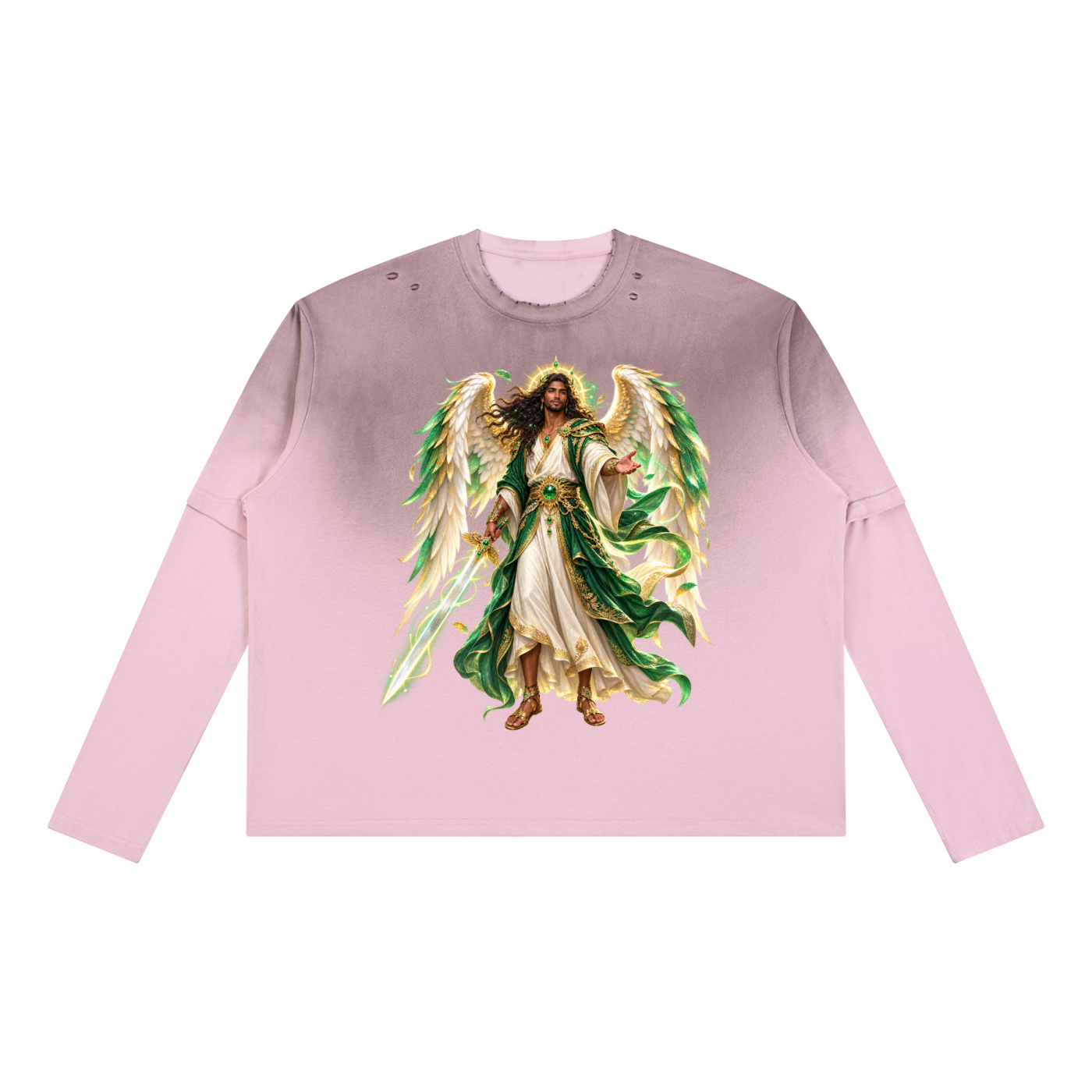 Jubilore "Raphael" Unisex Vintage Wash Layered T-Shirt