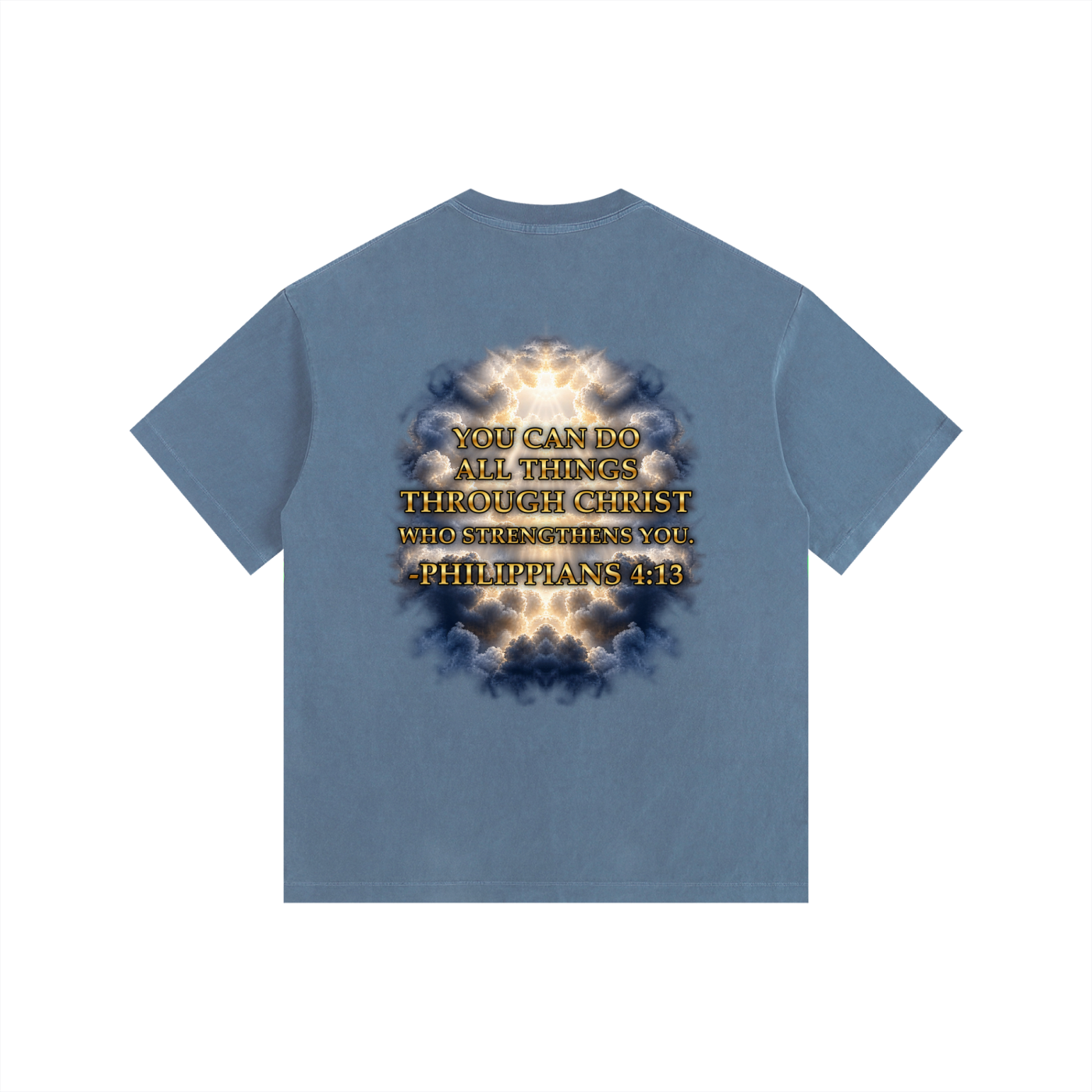 Jubilore "Christ Saves" Vintage Washed Oversized Cotton T-Shirt