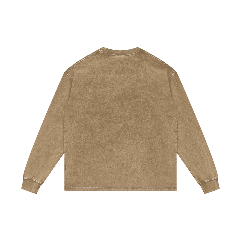 Jubilore "NAA" Acid Wash Oversize Long Sleeve T-Shirt