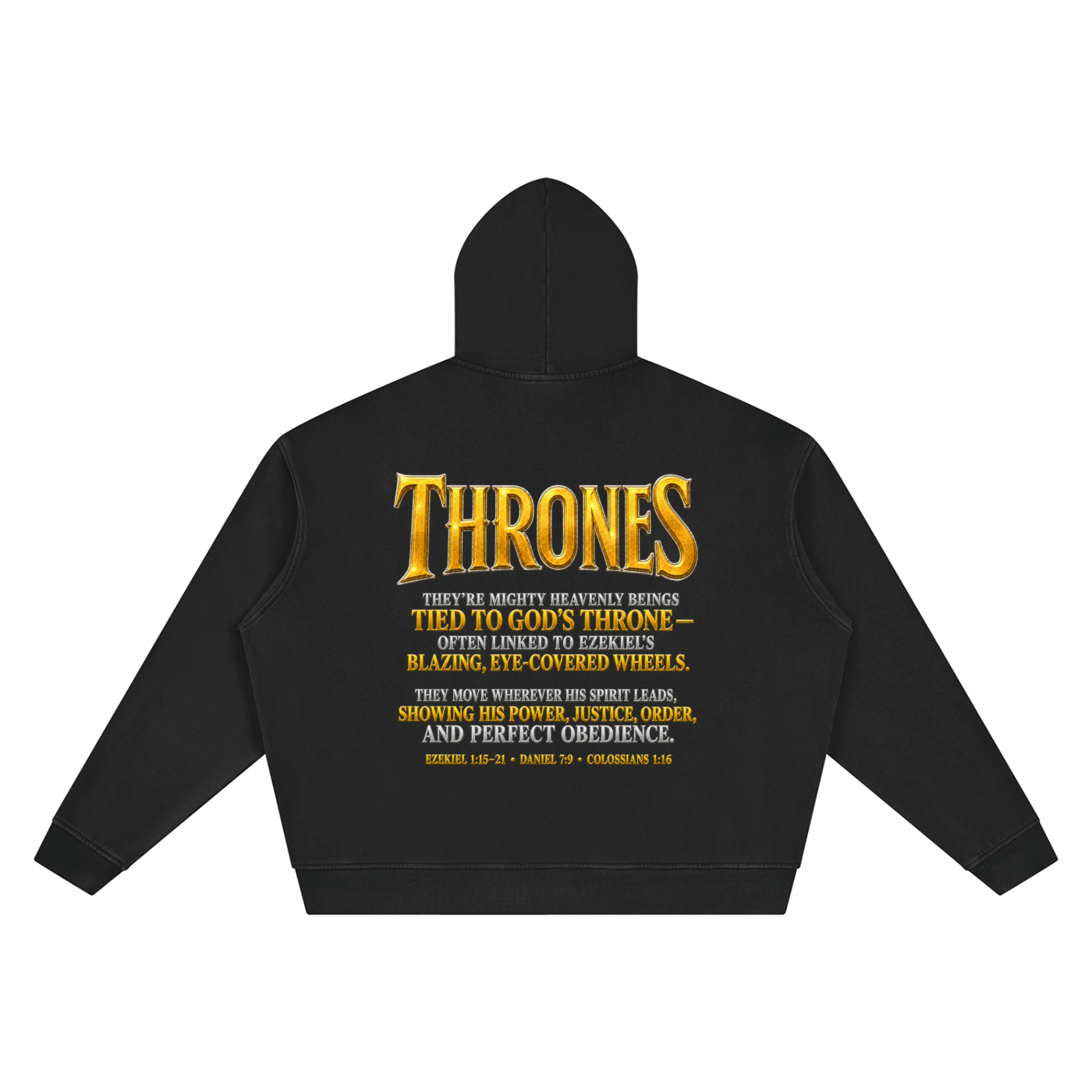 Jubilore Thrones Unisex Vintage Wash Boxy Hoodie