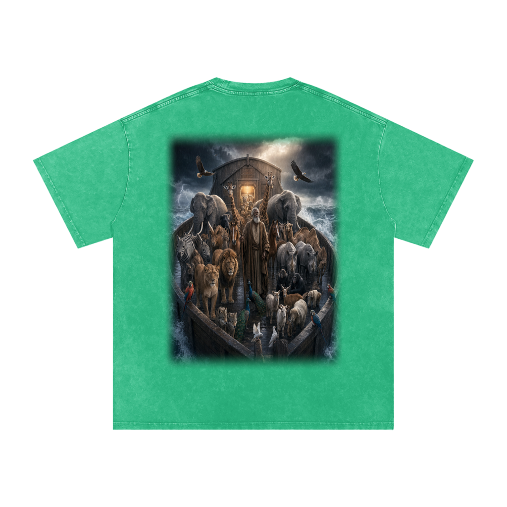 Jubilore "Noah" Snow Washed Oversized Cotton T-Shirt