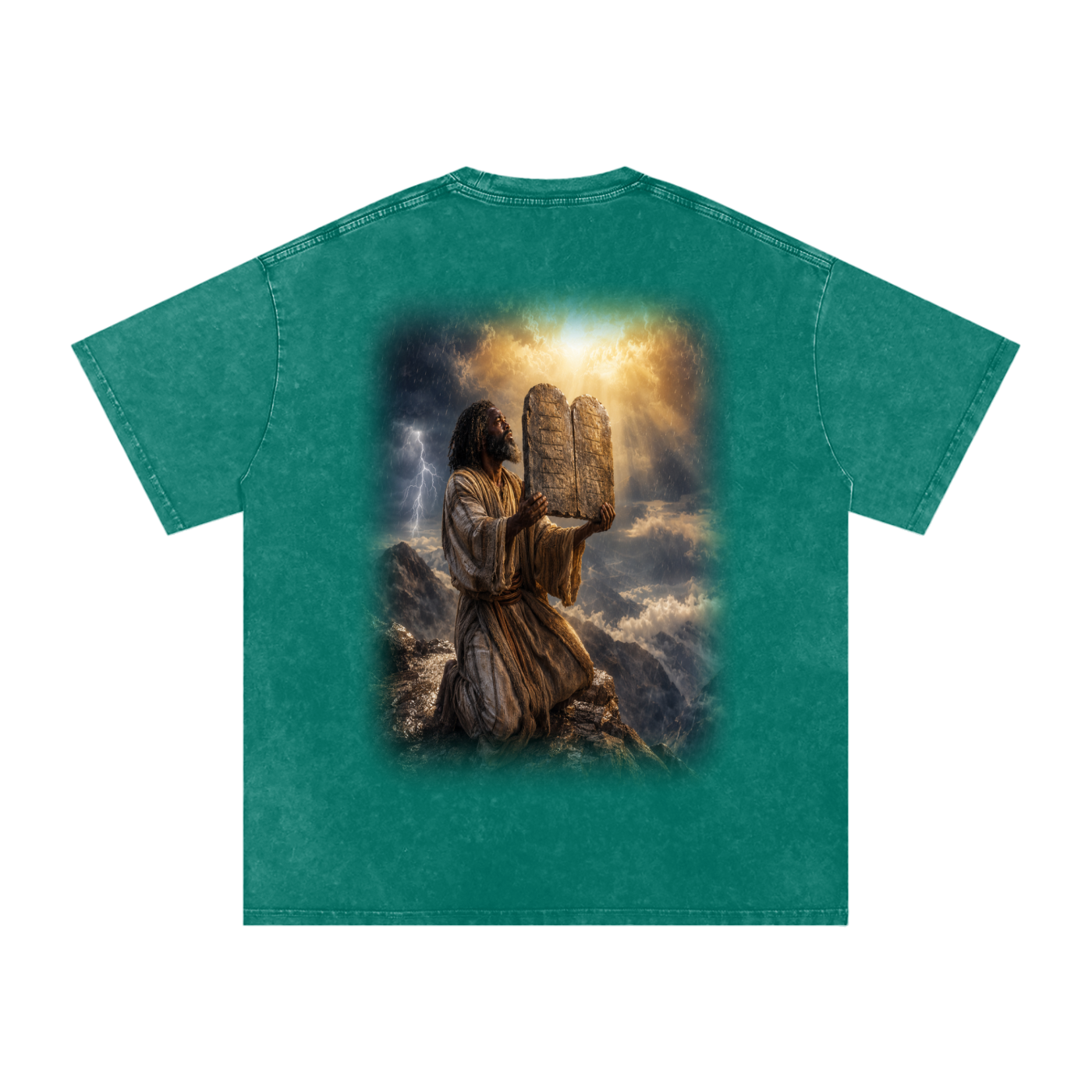Jubilore “Moses” Snow Washed Oversized Cotton T-Shirt