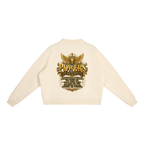 Jubiloré "Powers" Essential Fleece Mock-Neck Crew Sweatshirt