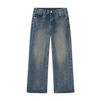 Jubilore Men’s Vintage Wash Straight Leg Denim Jeans