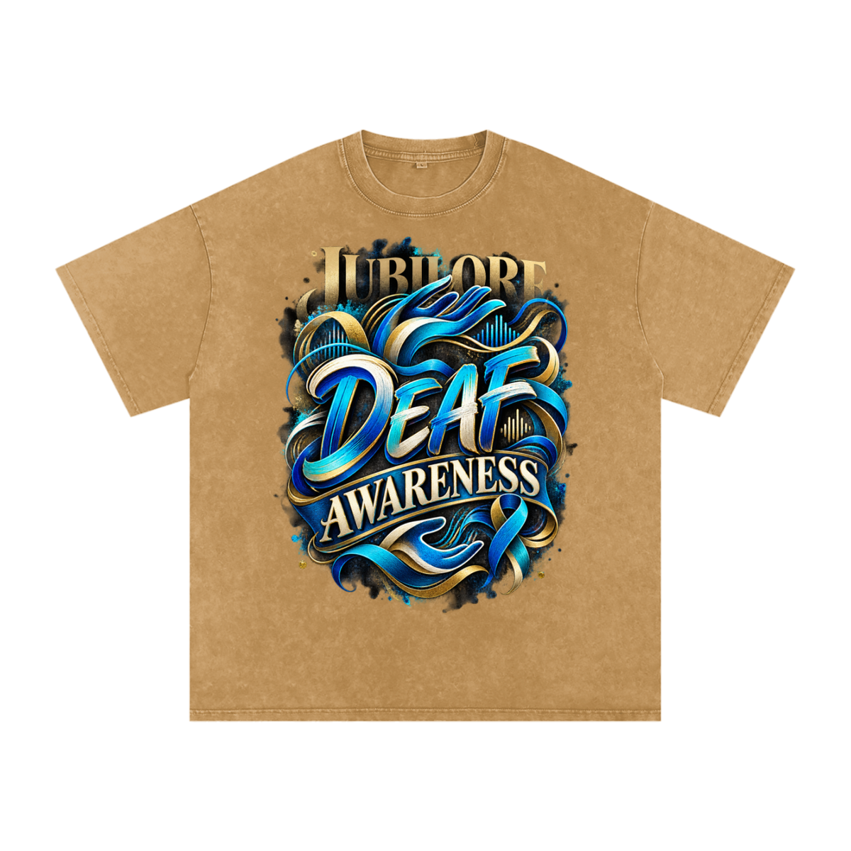 Jubilore "DA" Snow Washed Oversized Cotton T-Shirt