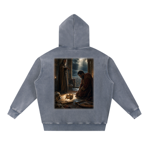 Jubilore "David" Snow Wash Fleece Oversize Hoodie