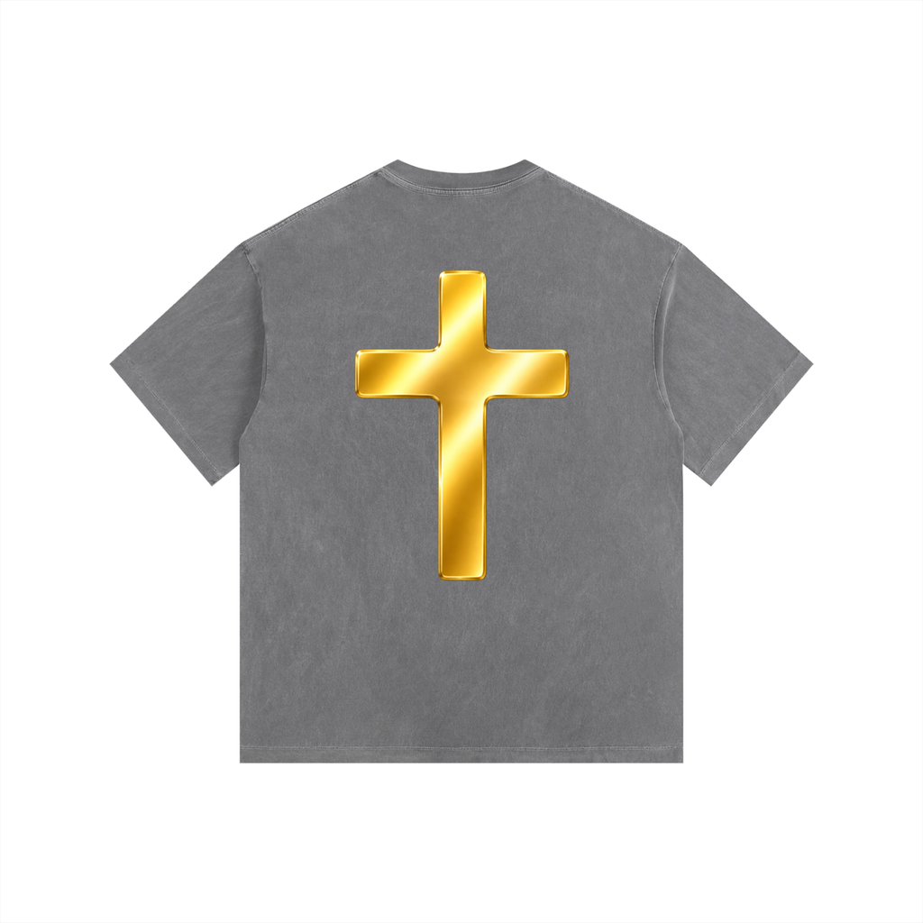 Jubilore "Jesus Is LORD" Vintage Washed Oversized Cotton T-Shirt
