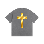 Jubilore "Jesus Is LORD" Vintage Washed Oversized Cotton T-Shirt