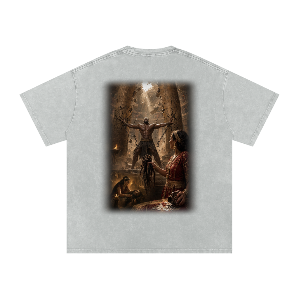 Jubilore “Samson” Snow Washed Oversized Cotton T-Shirt
