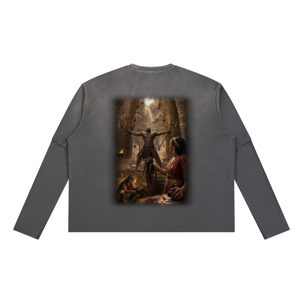 Jubilore “Samson” Unisex Vintage Wash Layered T-Shirt