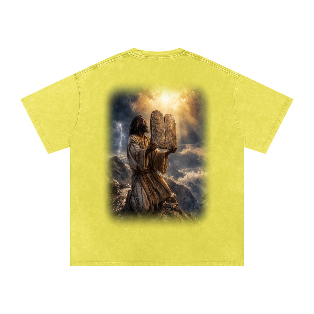 Jubilore “Moses” Snow Washed Oversized Cotton T-Shirt