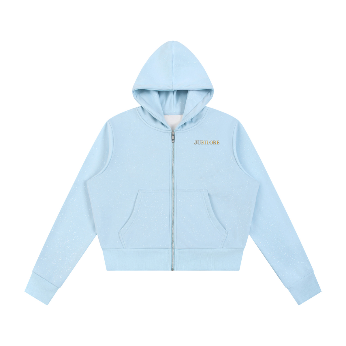 Jubiloré Women's Sparkles Fleece Full Zip Hoodie