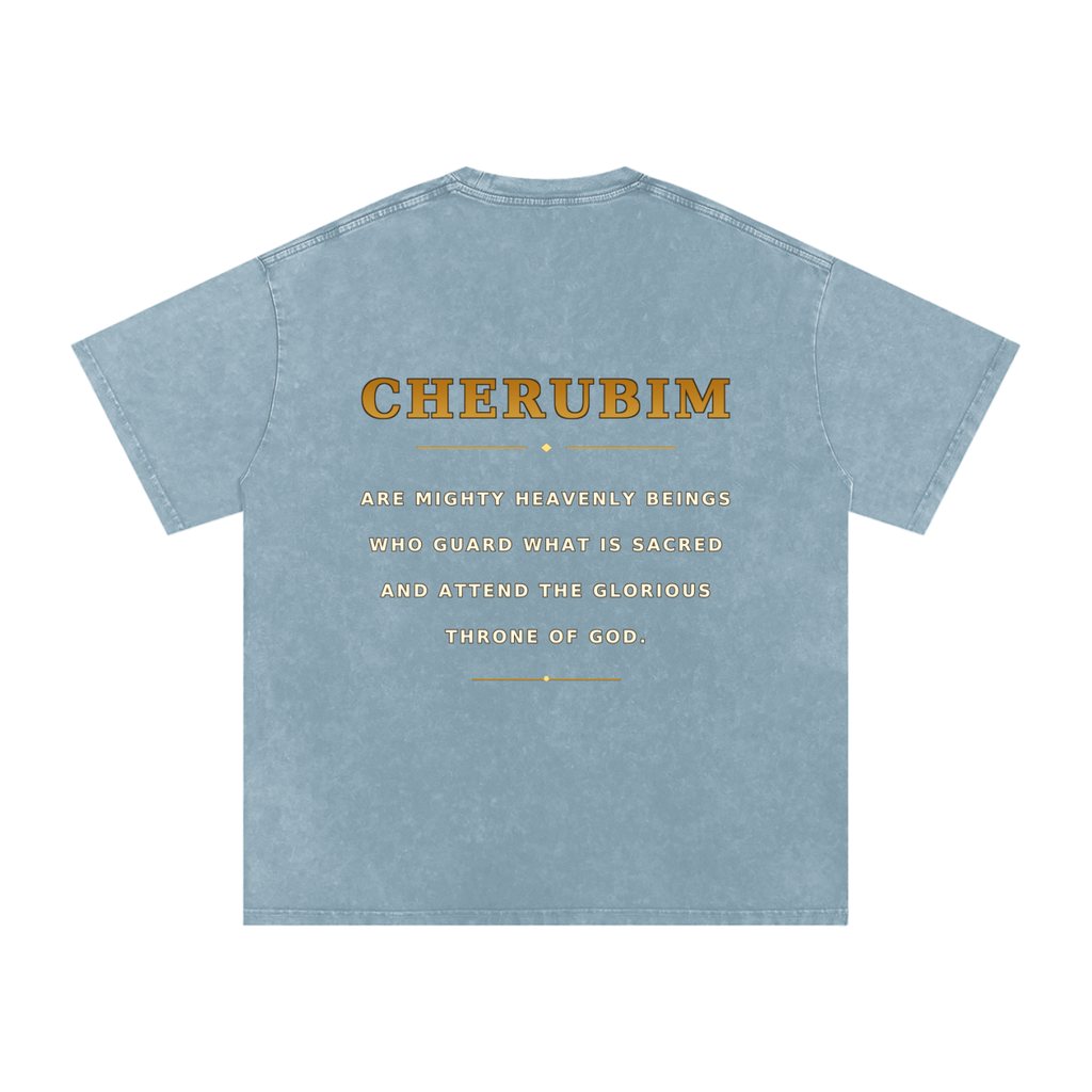 Jubilore Cherubim Snow Washed Oversized Cotton T-Shirt