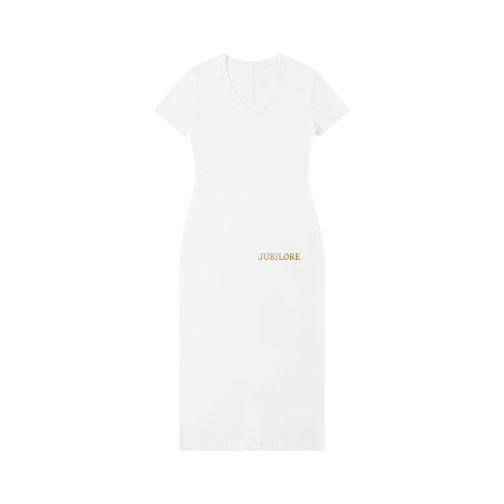 Jubiloré Women's V-Neck Short Sleeve Maxi Dress