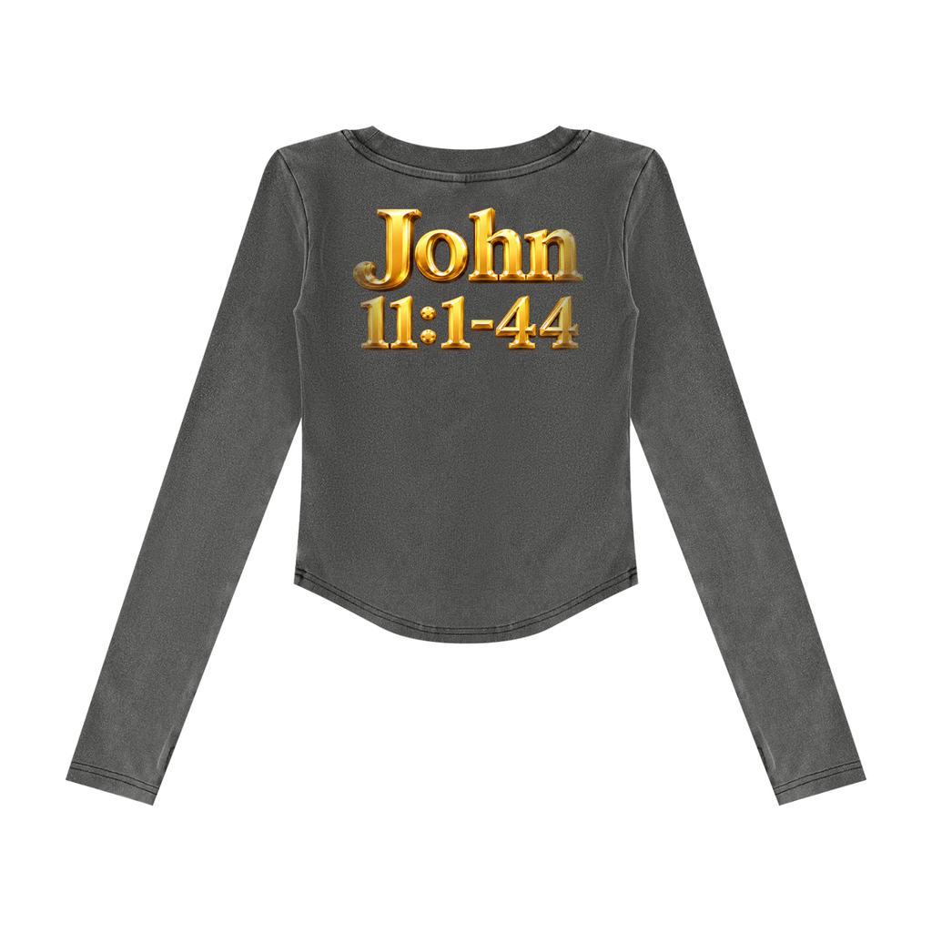Jubiloré "Jesus Resurrects Lazarus" Women’s Vintage Wash Crop T-Shirt