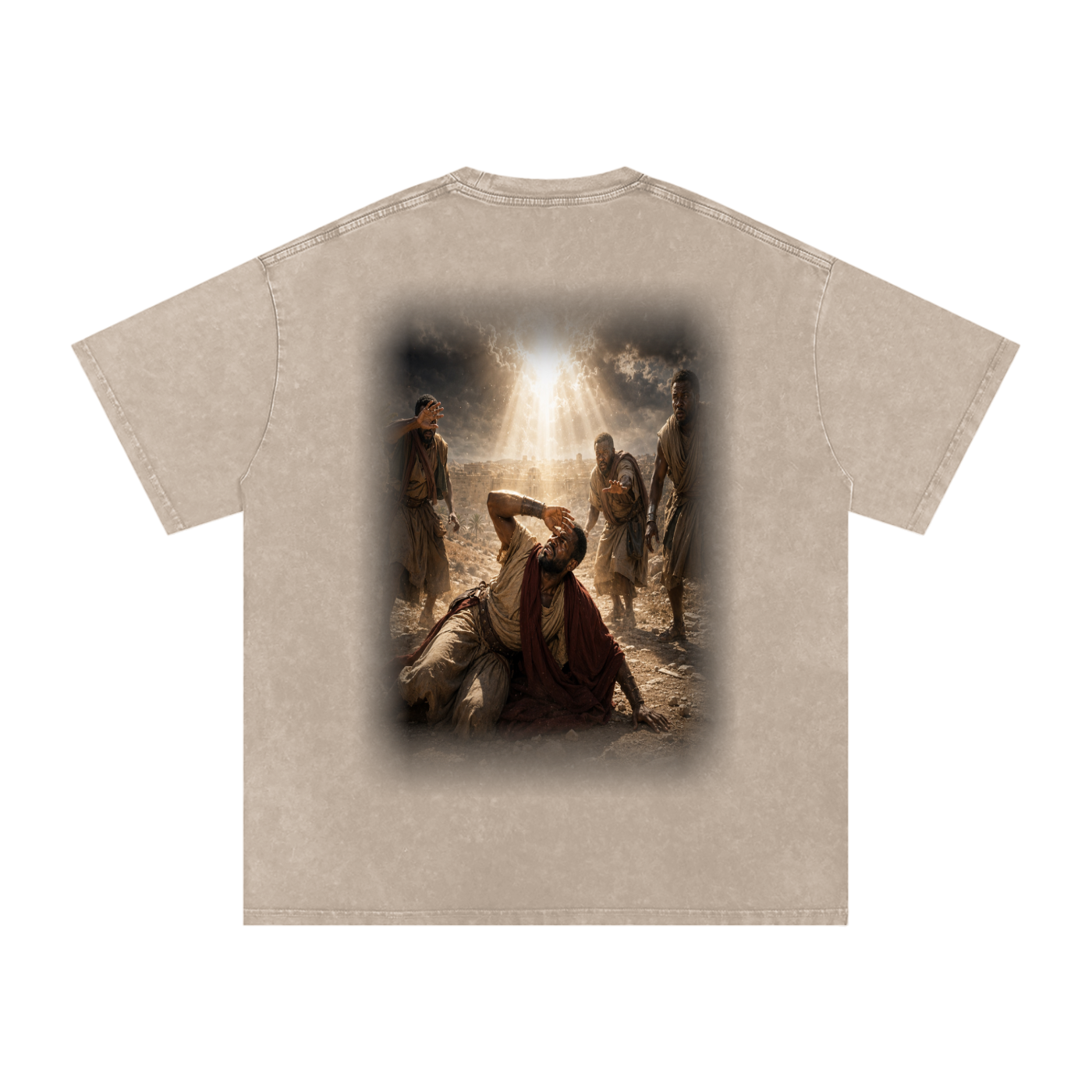 Jubilore “Paul” Snow Washed Oversized Cotton T-Shirt