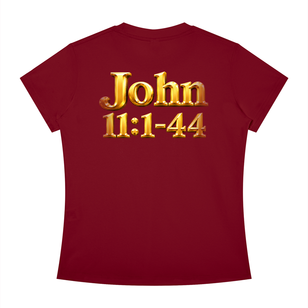 Jubiloré “Jesus Resurrects Lazarus” Women's Slim Fit Crewneck T-Shirt