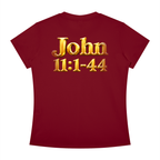 Jubiloré “Jesus Resurrects Lazarus” Women's Slim Fit Crewneck T-Shirt