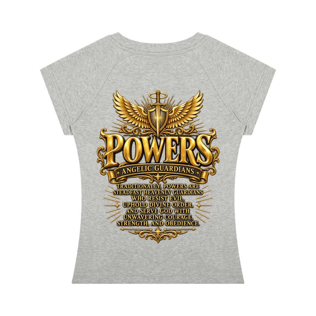 Jubiloré "Powers" Women’s Slim Raglan T-Shirt