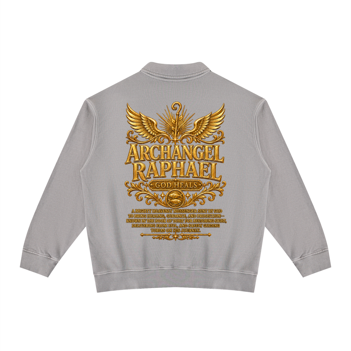 Jubilore "Raphael" Unisex Vintage Wash Collared Sweatshirt