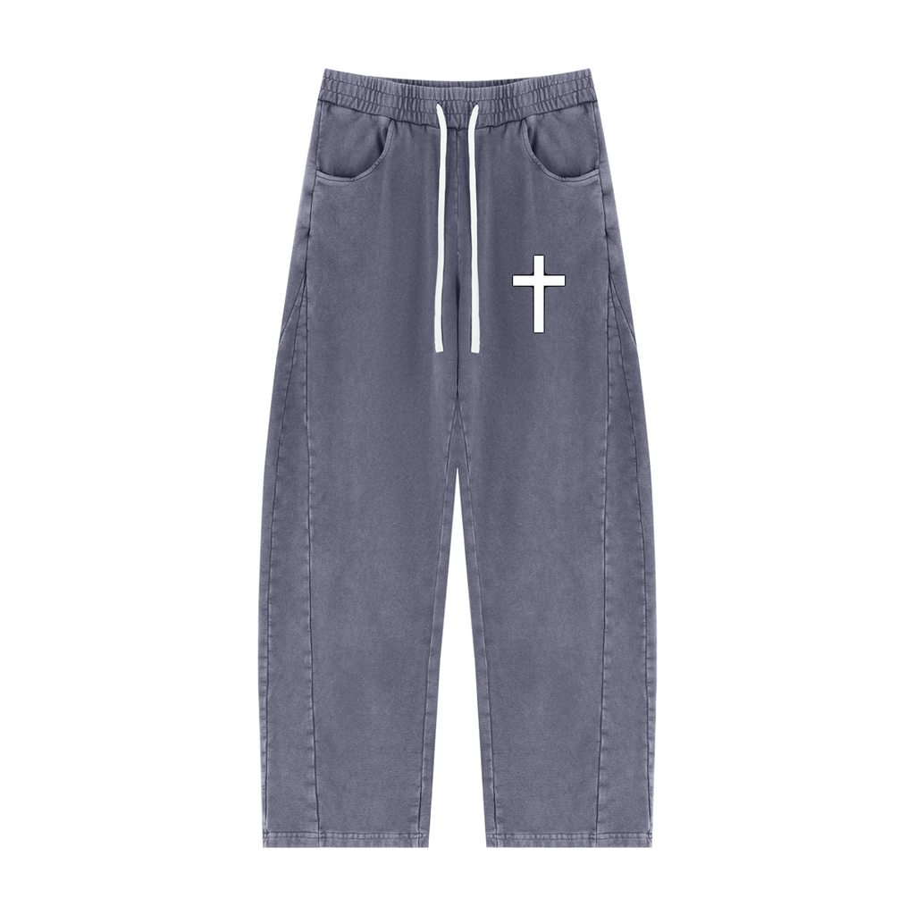 Jubilore Unisex Mineral Wash Barrel Sweatpants