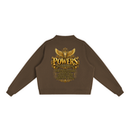 Jubiloré "Powers" Essential Fleece Mock-Neck Crew Sweatshirt