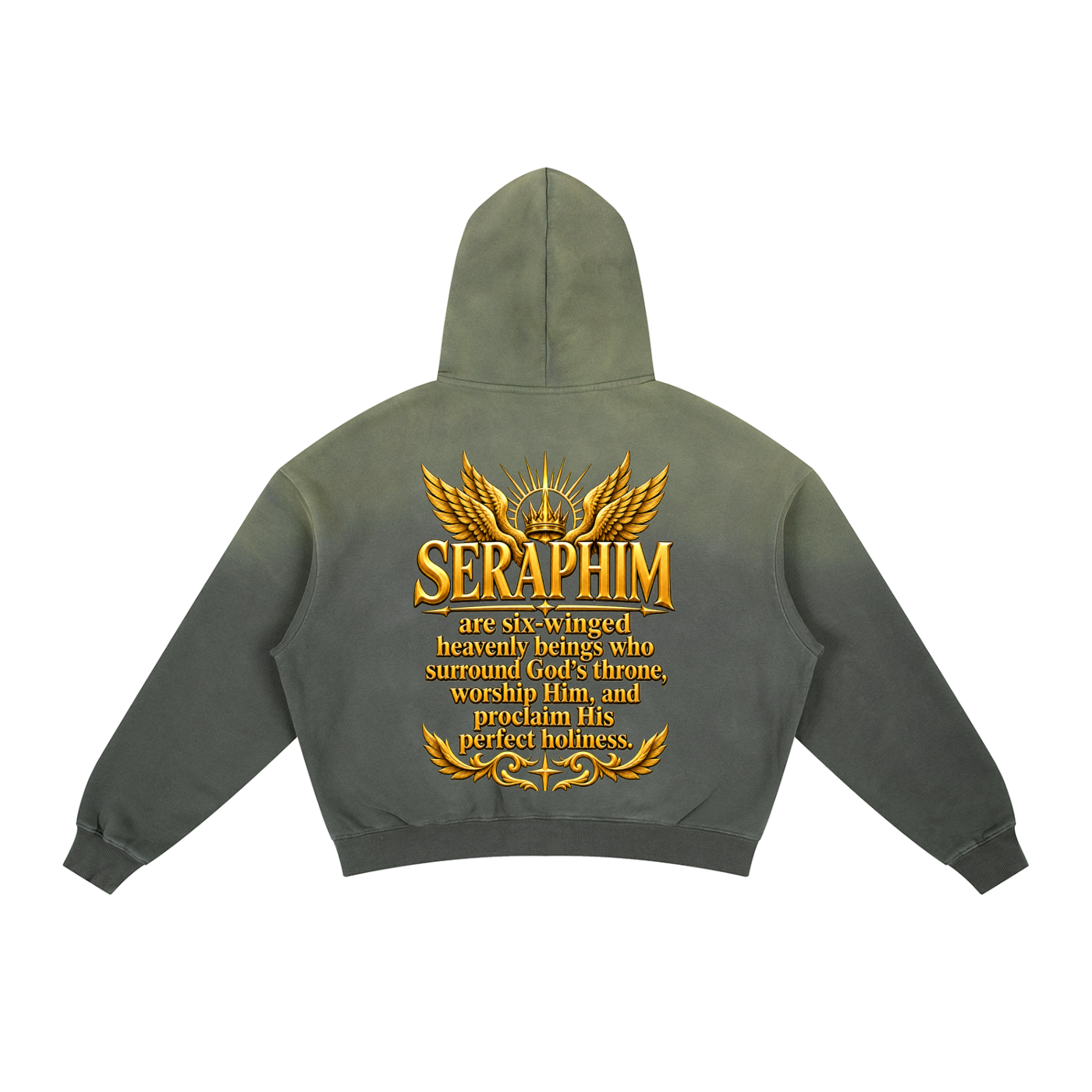 Jubilore Seraphim Frayed Sunfade Boxy Fleece Hoodie