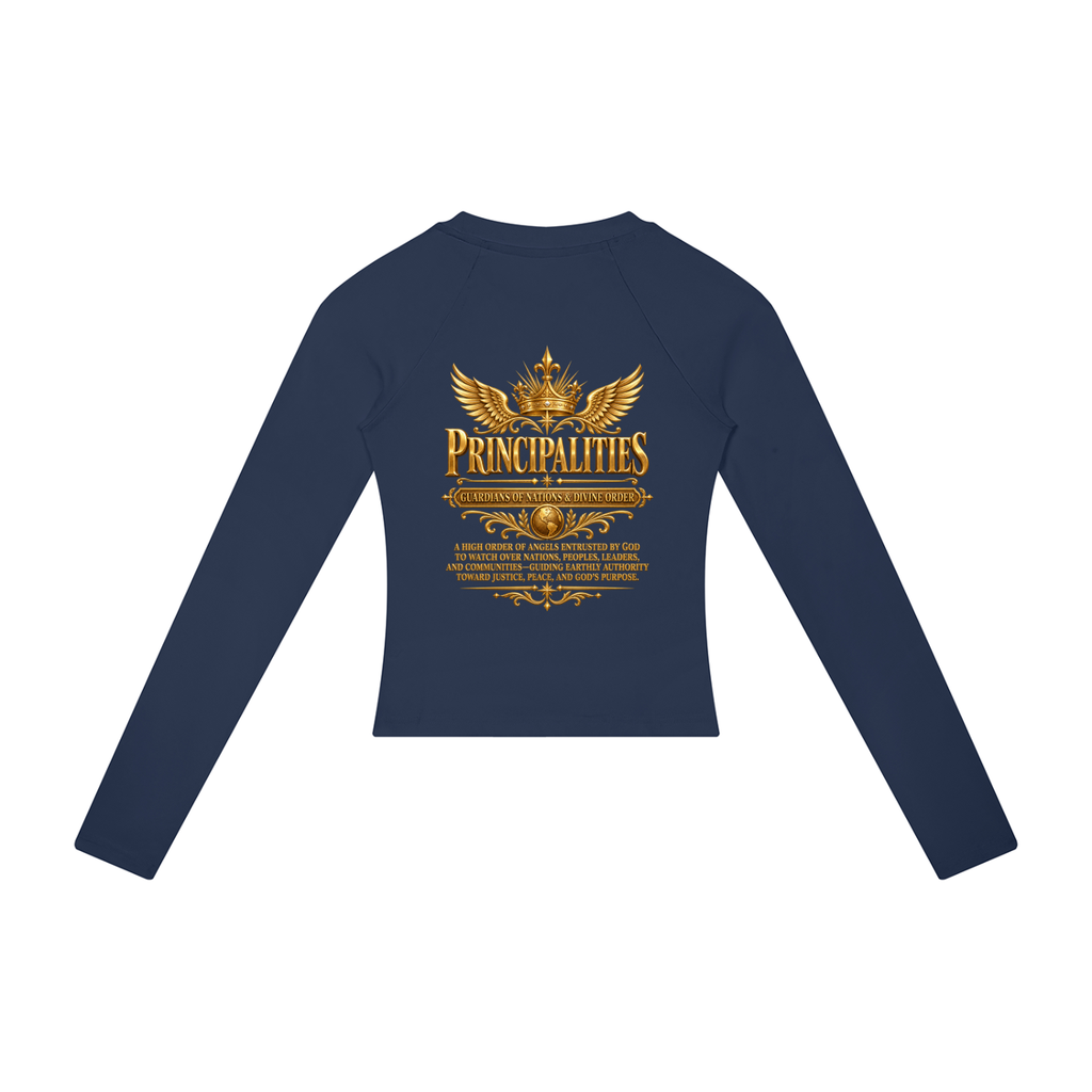 Jubiloré "Principalities" Women’s Slim Raglan Long Sleeve T-Shirt