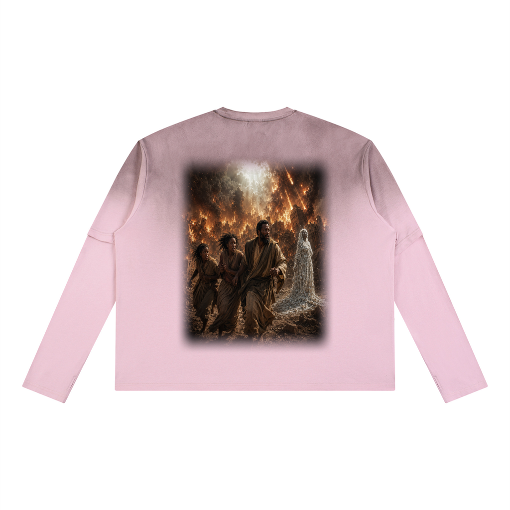 Jubilore "Sodom & Gomorrah" Unisex Vintage Wash Layered T-Shirt