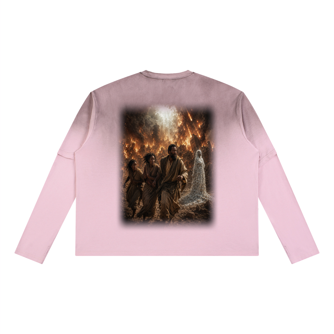 Jubilore "Sodom & Gomorrah" Unisex Vintage Wash Layered T-Shirt