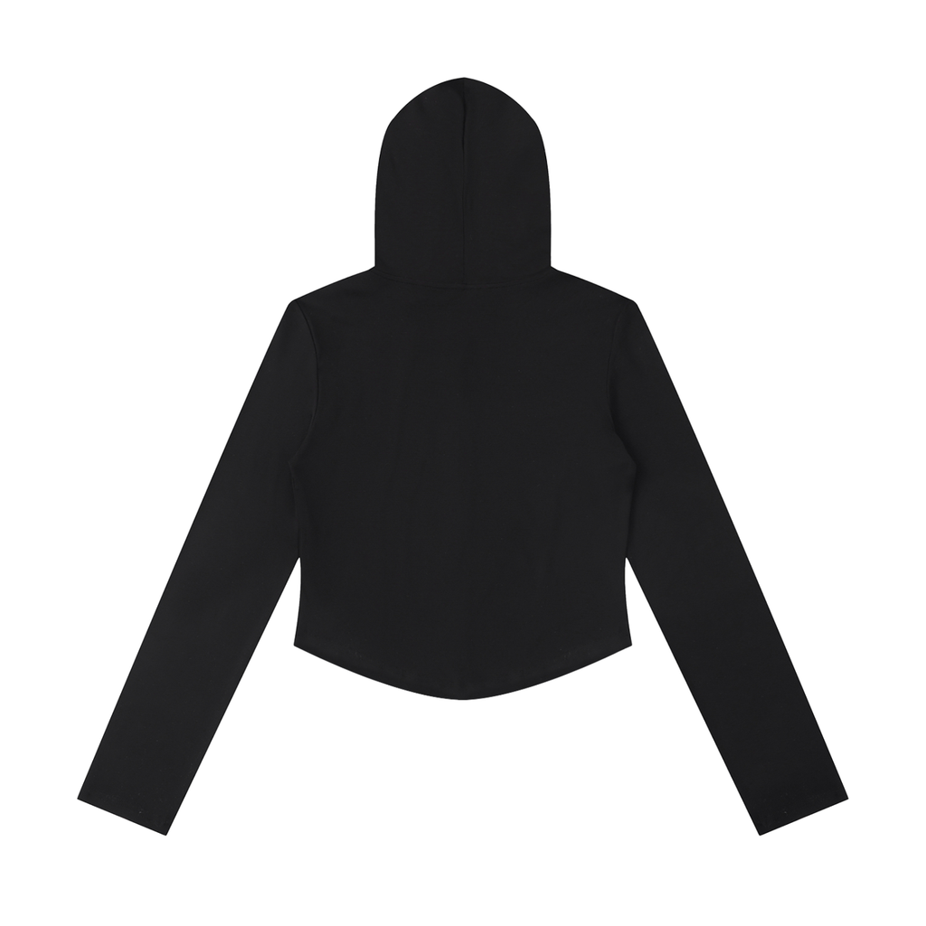 Jubiloré Women's Slim Cropped Full Zip Hoodie