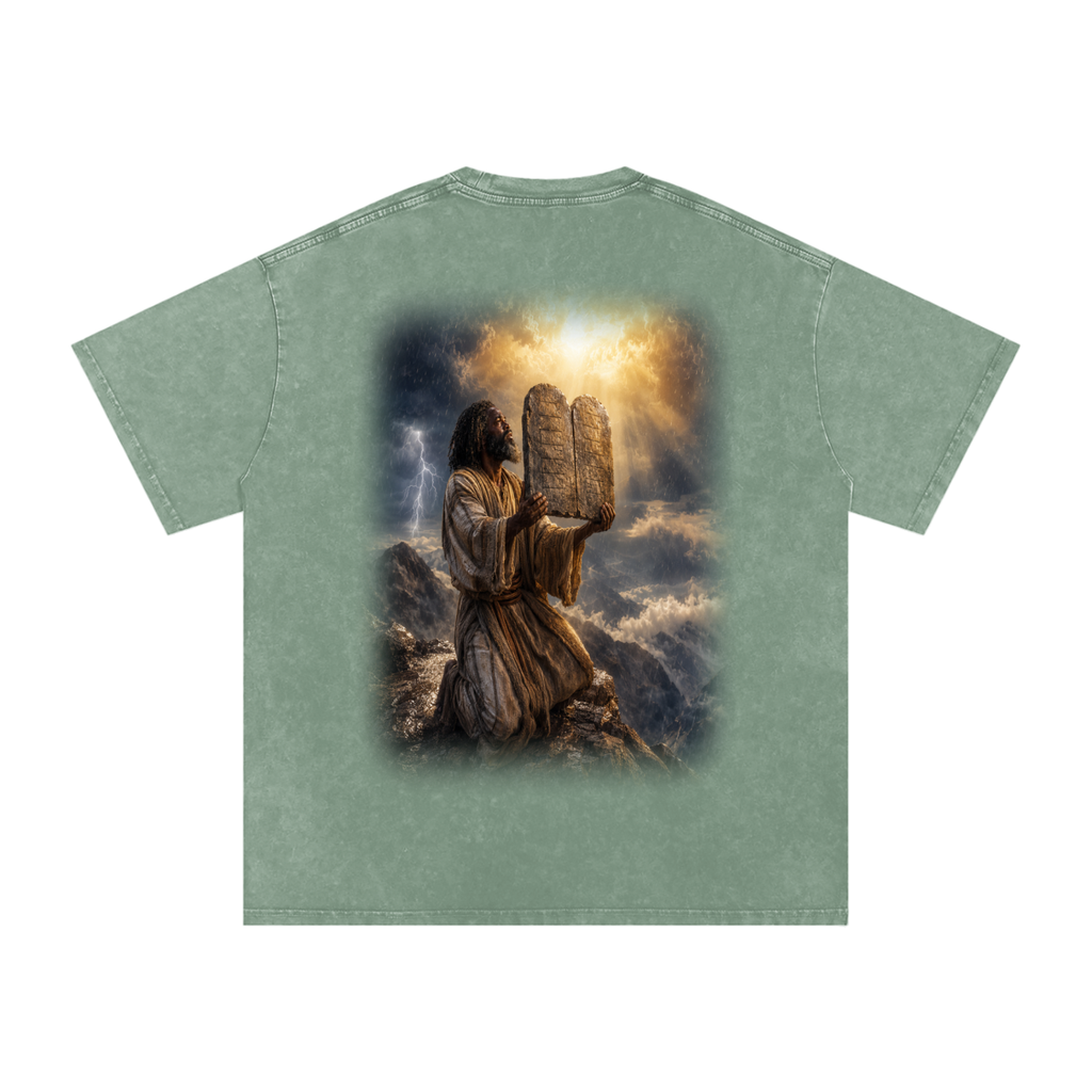 Jubilore “Moses” Snow Washed Oversized Cotton T-Shirt