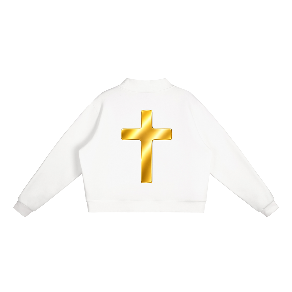 Jubiloré "BCA" Essential Fleece Mock-Neck Crew Sweatshirt