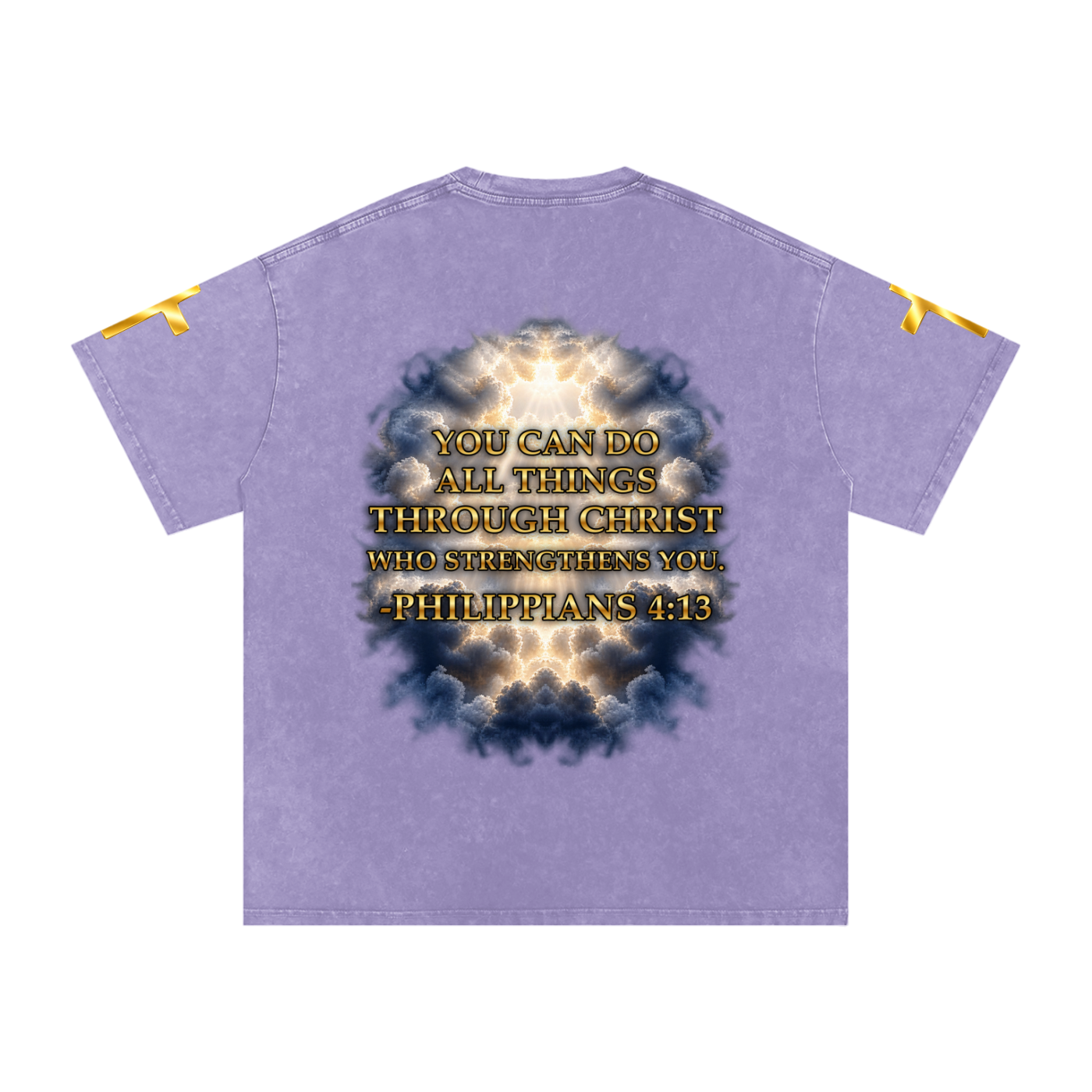 Jubilore "Christ Saves" Snow Washed Oversized Cotton T-Shirt