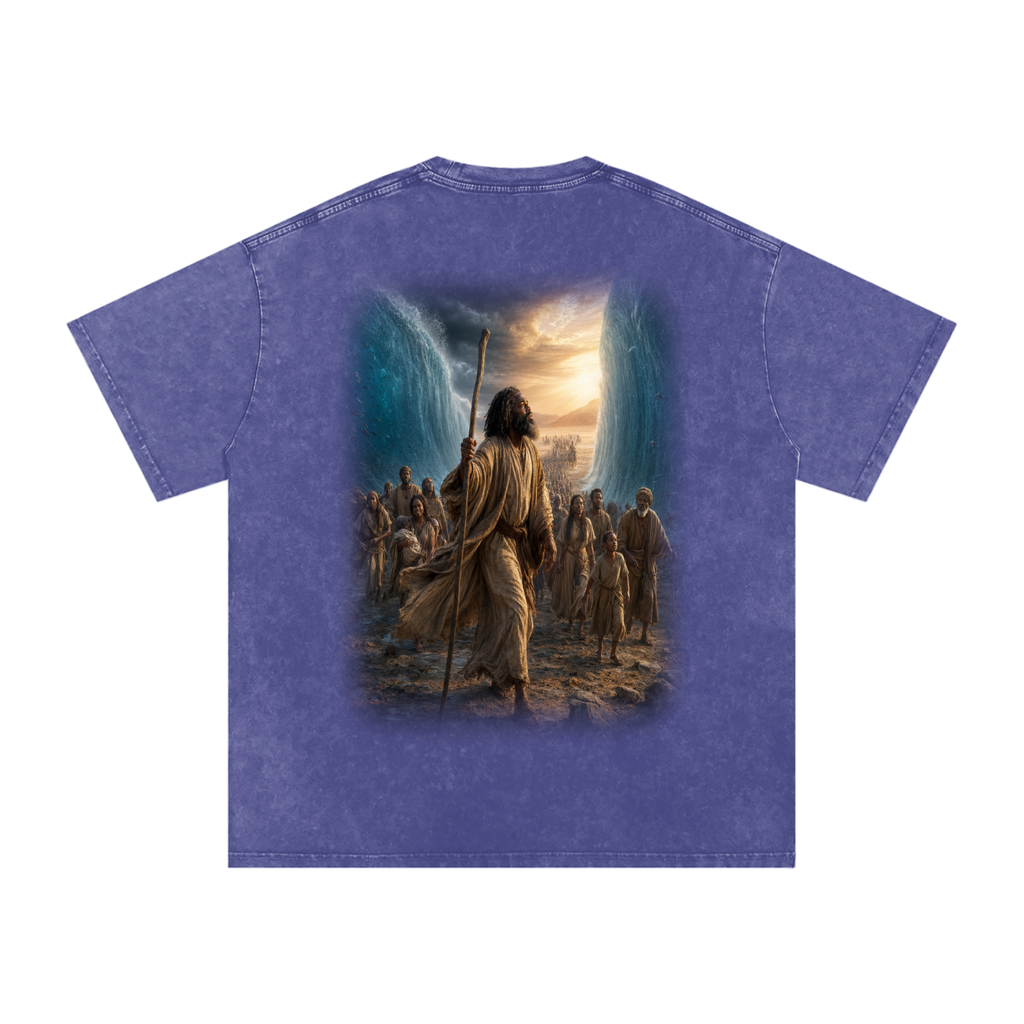 Jubilore “Moses” Snow Washed Oversized Cotton T-Shirt