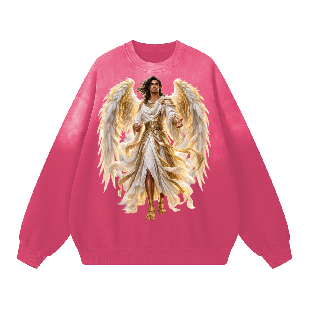 Jubilore "Gabriel" Sunfade Drop-Shoulder Cotton Sweatshirt