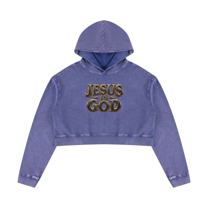 Jubiloré "JIG" Women’s Mineral Washed Crop Hoodie