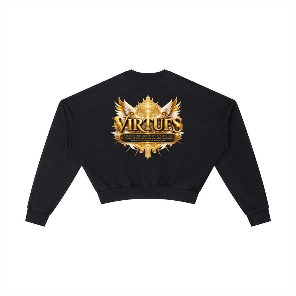 Jubiloré "Virtues" Vintage Washed Cropped Sweatshirt
