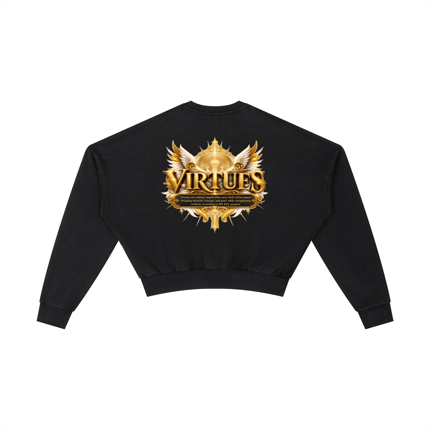 Jubiloré "Virtues" Vintage Washed Cropped Sweatshirt