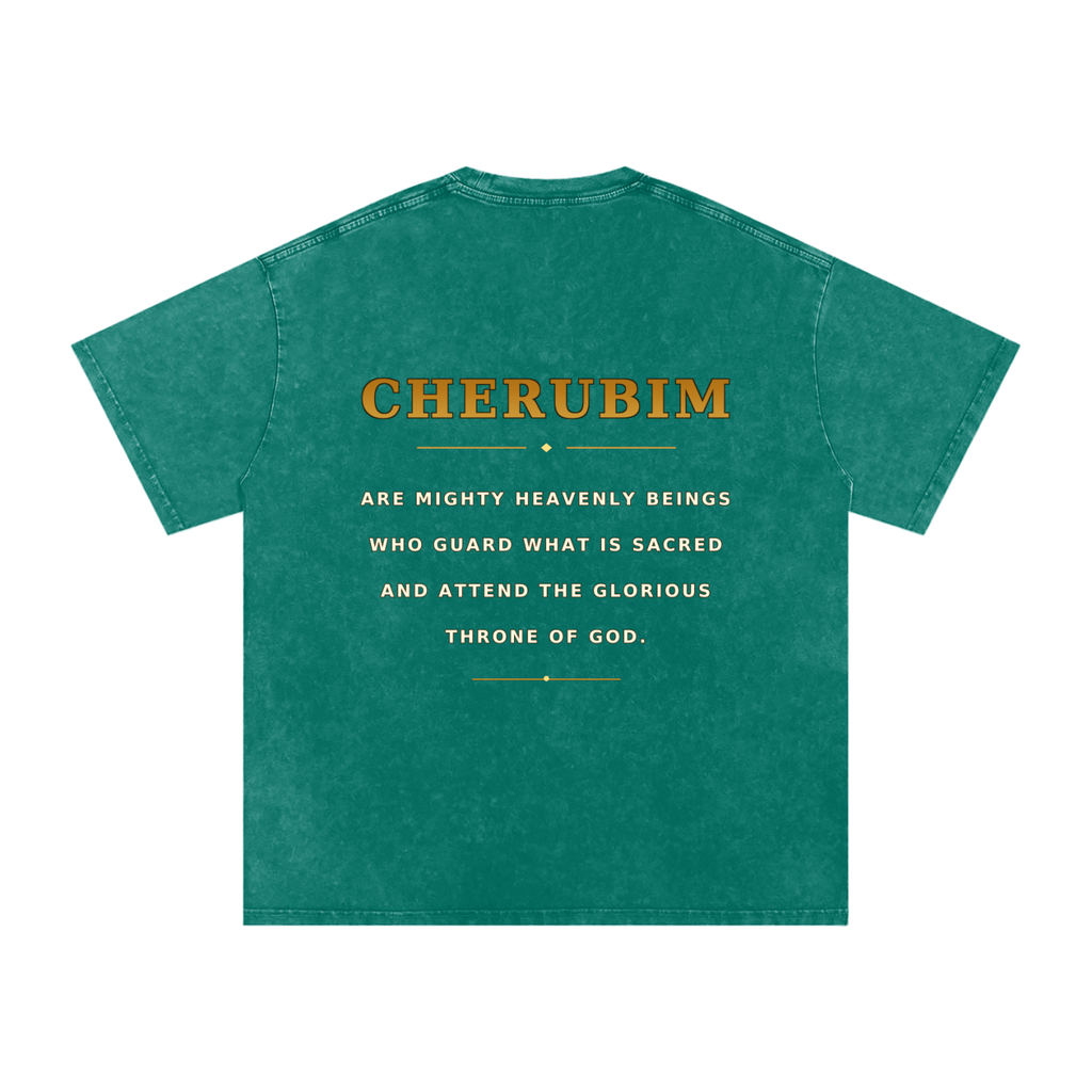 Jubilore Cherubim Snow Washed Oversized Cotton T-Shirt