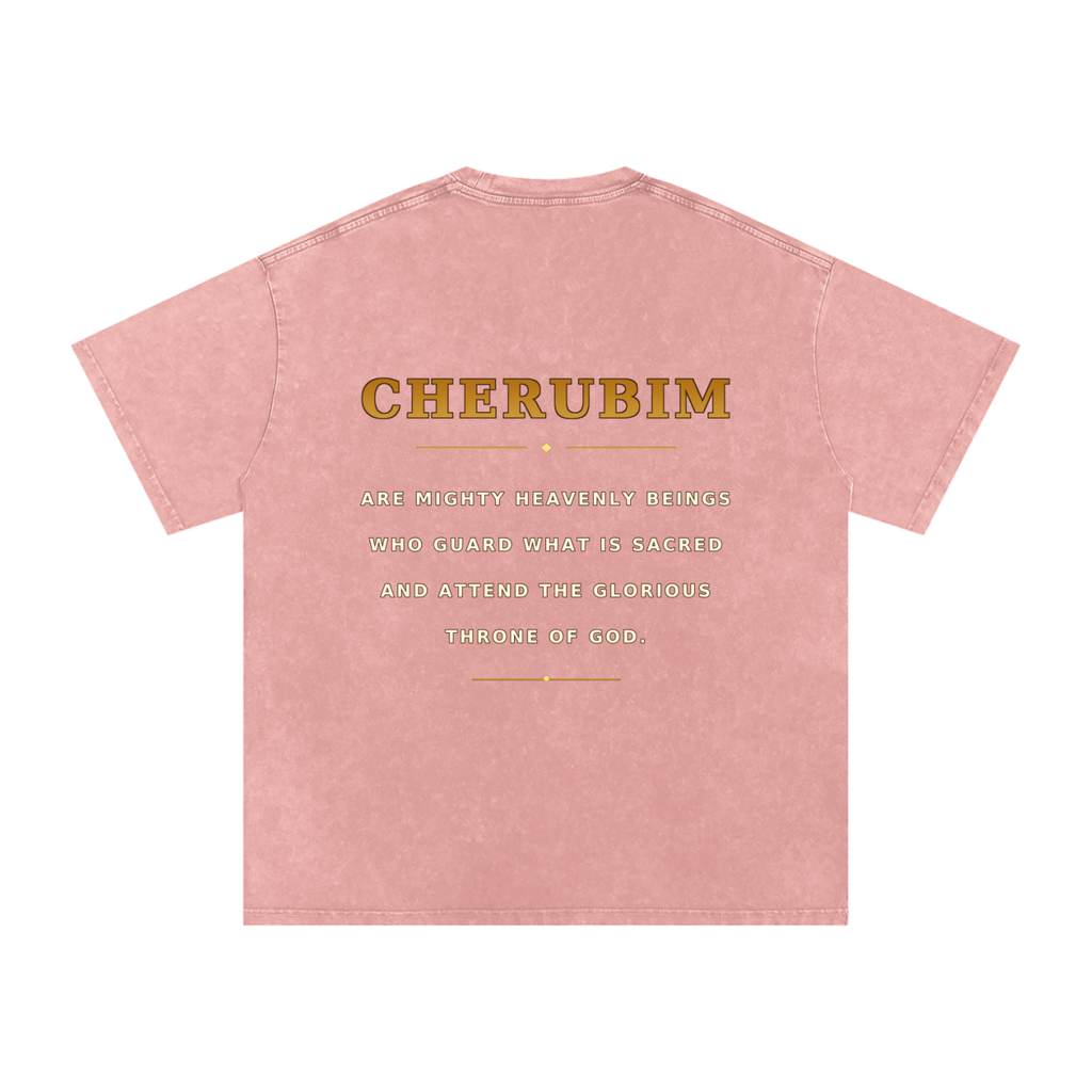 Jubilore Cherubim Snow Washed Oversized Cotton T-Shirt