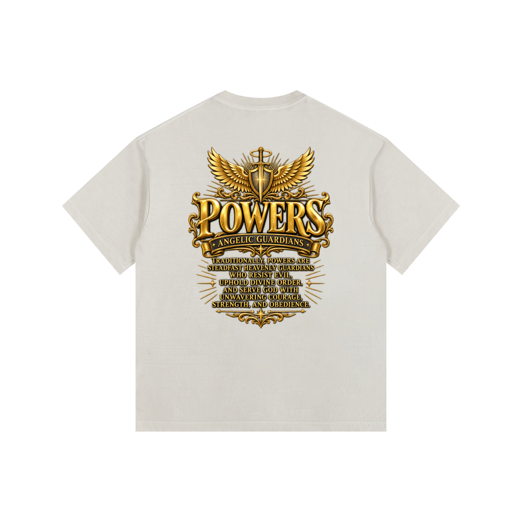 Jubilore "Powers" Vintage Washed Oversized Cotton T-Shirt
