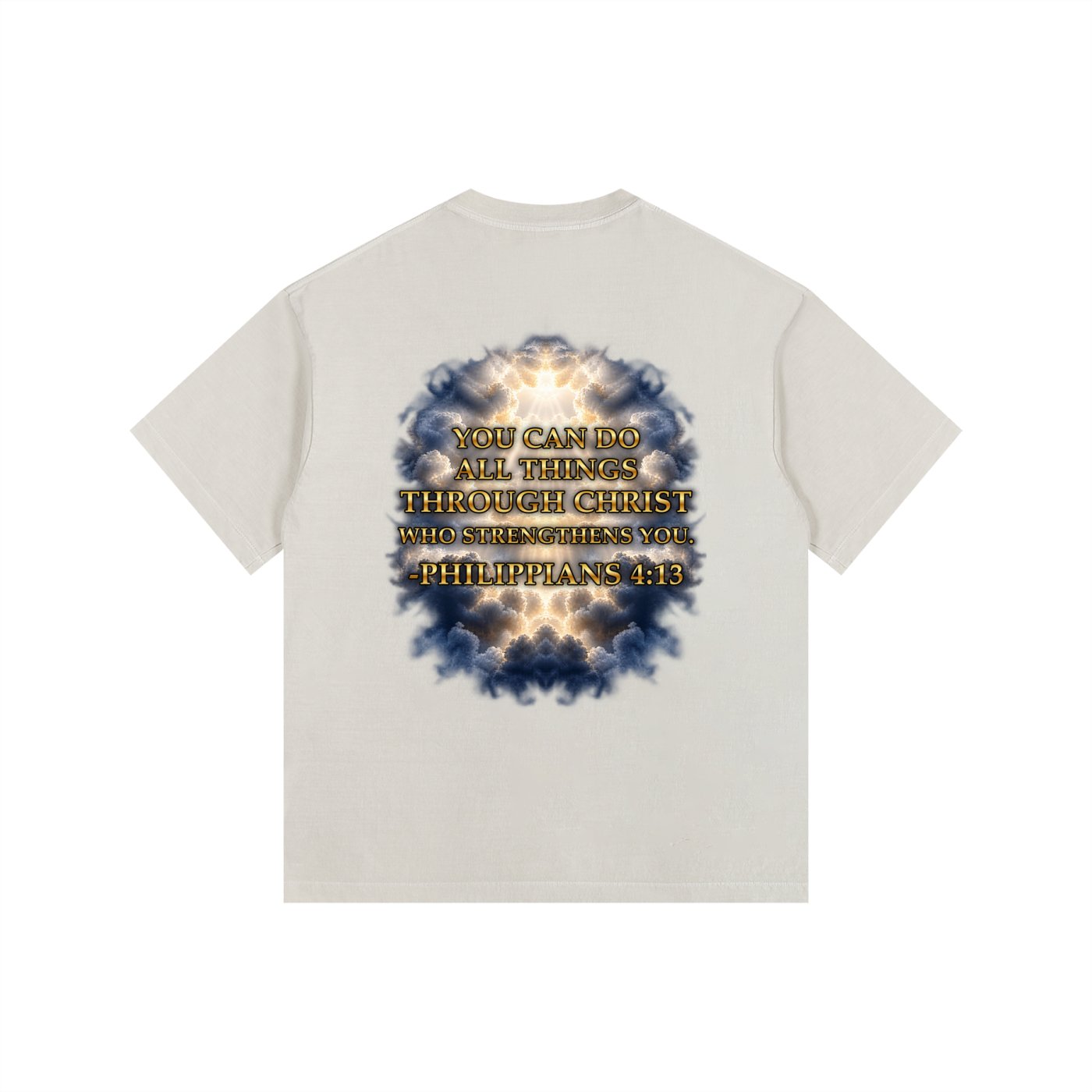 Jubilore "Christ Saves" Vintage Washed Oversized Cotton T-Shirt