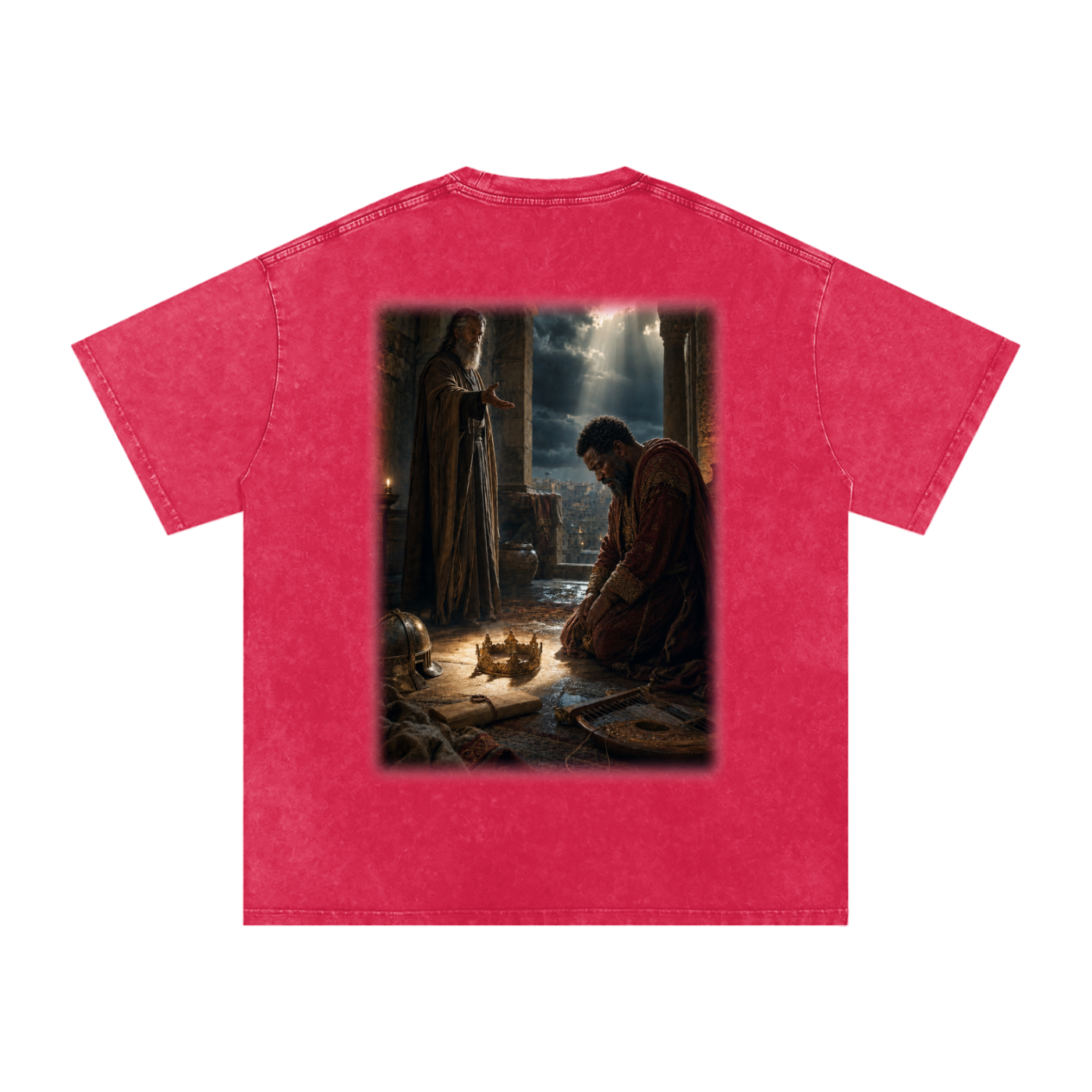 Jubilore “David” Snow Washed Oversized Cotton T-Shirt
