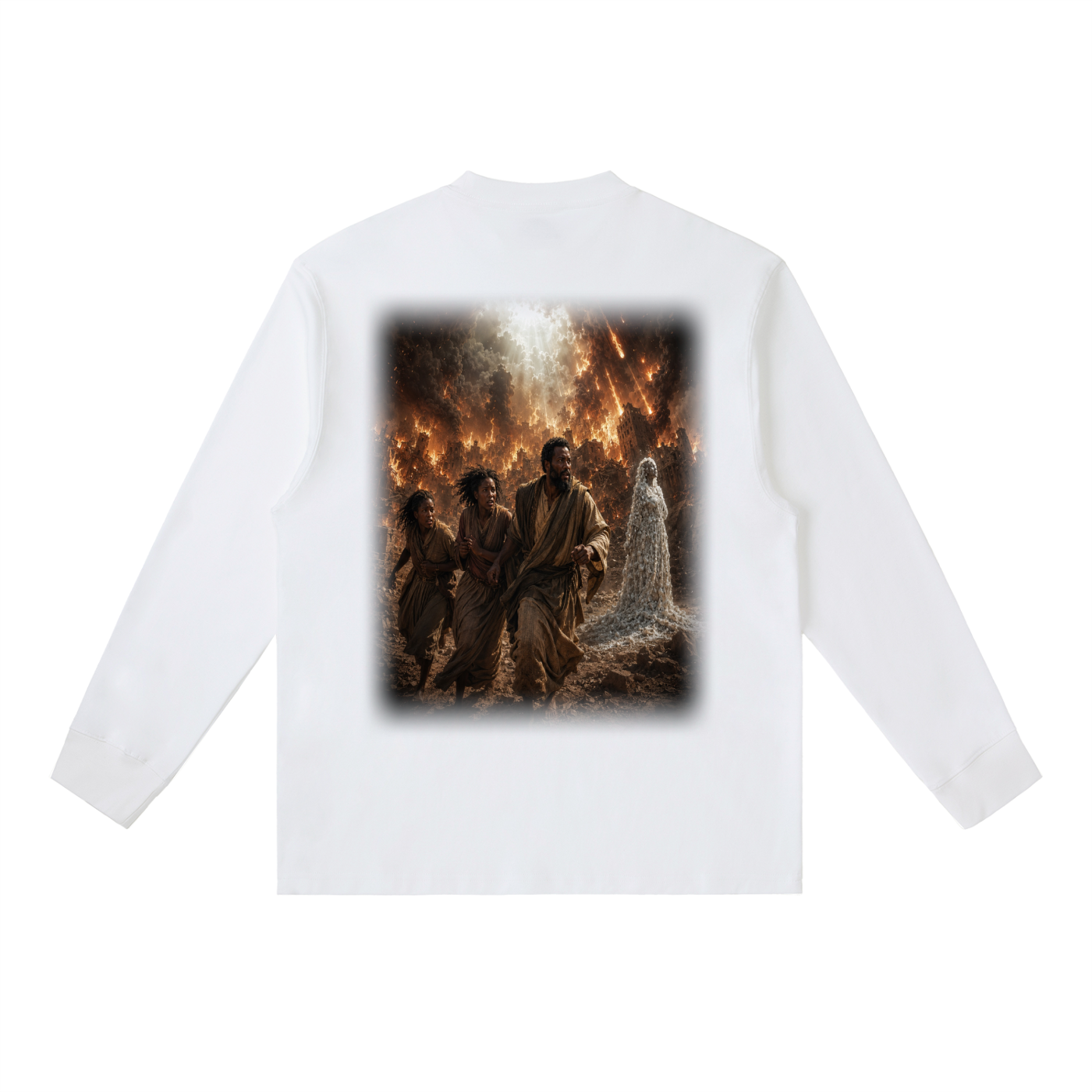 Jubilore "Sodom & Gomorrah" Essential Crewneck Long-Sleeve T-Shirt
