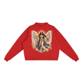 Jubiloré "Dominions" Essential Fleece Mock-Neck Crew Sweatshirt