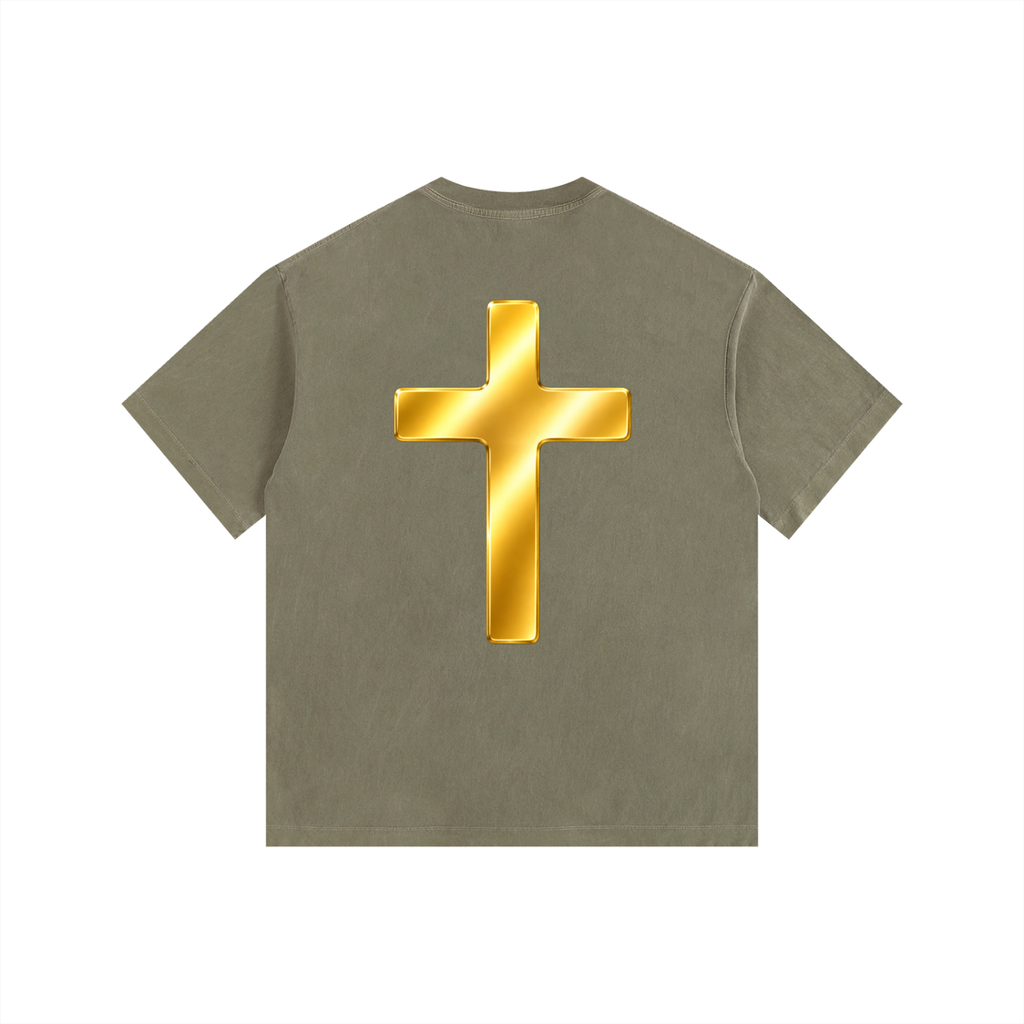 Jubilore "Jesus Is LORD" Vintage Washed Oversized Cotton T-Shirt